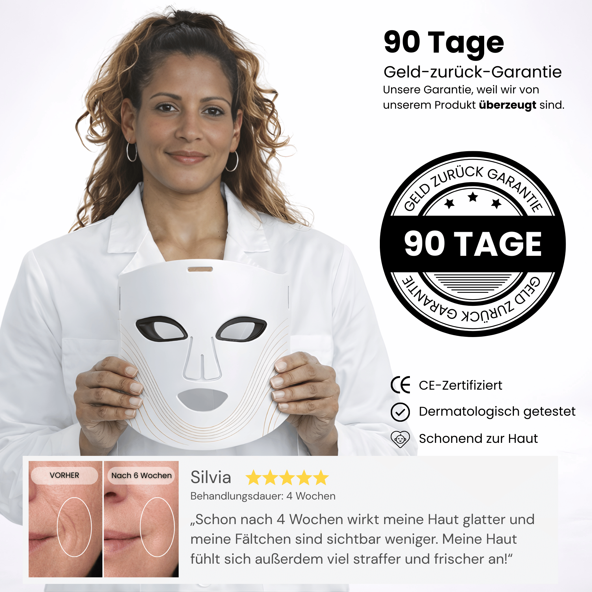 DermaGlow Pro: LED Anti-Aging Maske für strahlende Haut